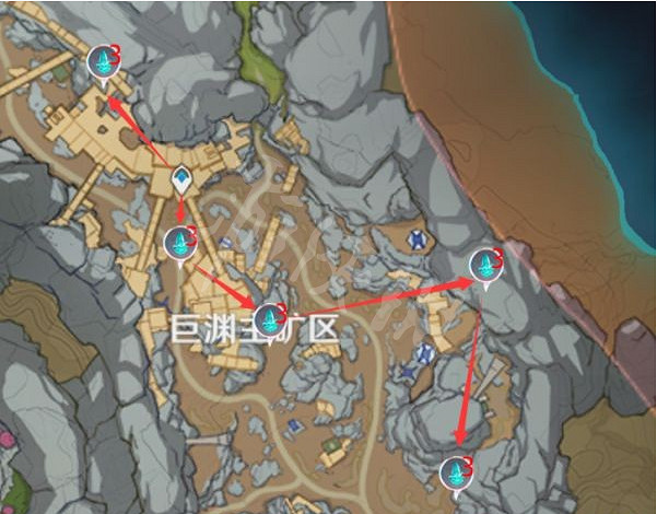 《原神》水晶礦石在哪採集？層岩巨淵水晶礦石收集路線分享