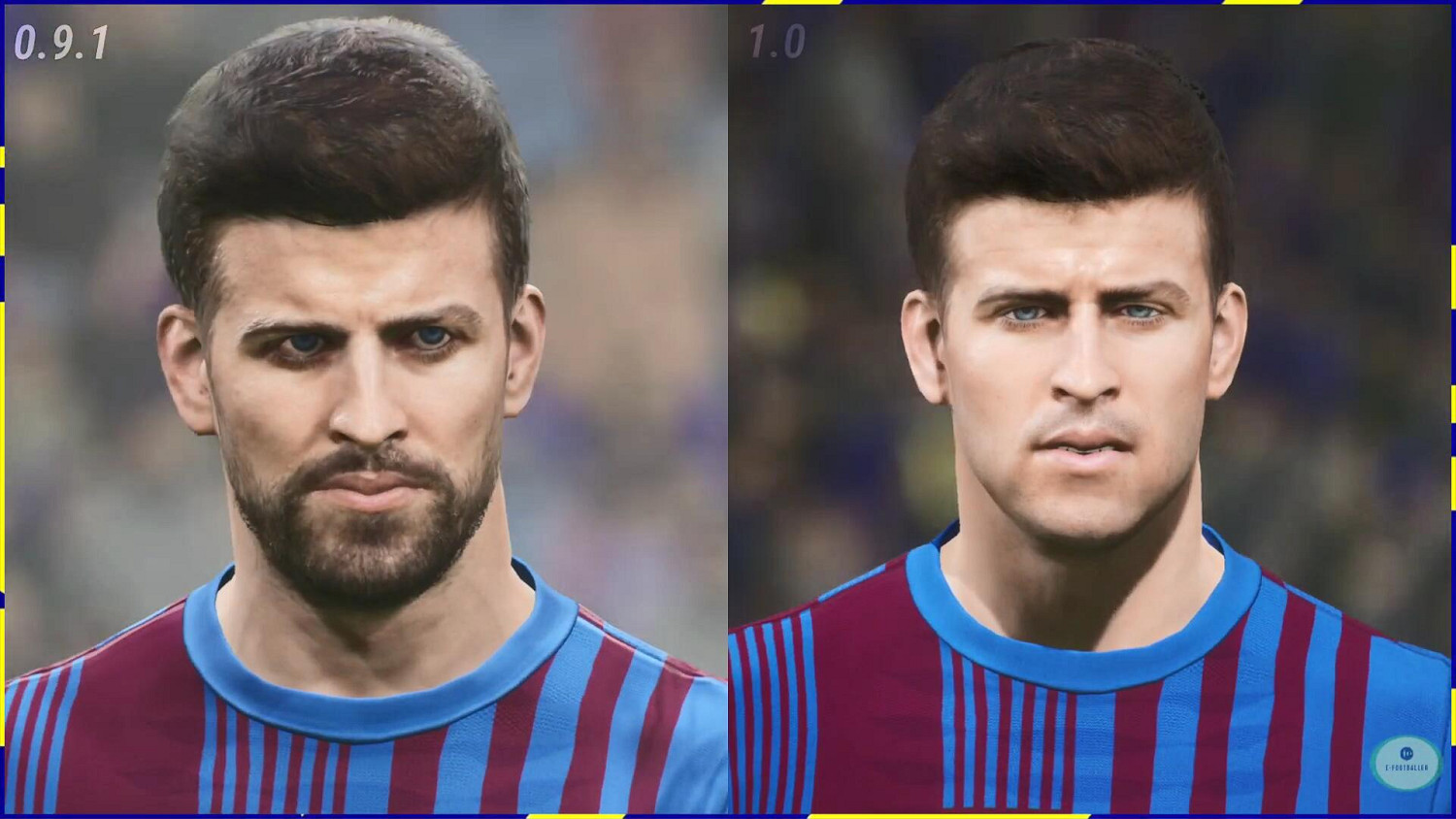 《實況2022》1.0更新後球員面部表情對比:提升明顯 《實況2022》1.0更新後球員面部表情對比:提升明顯