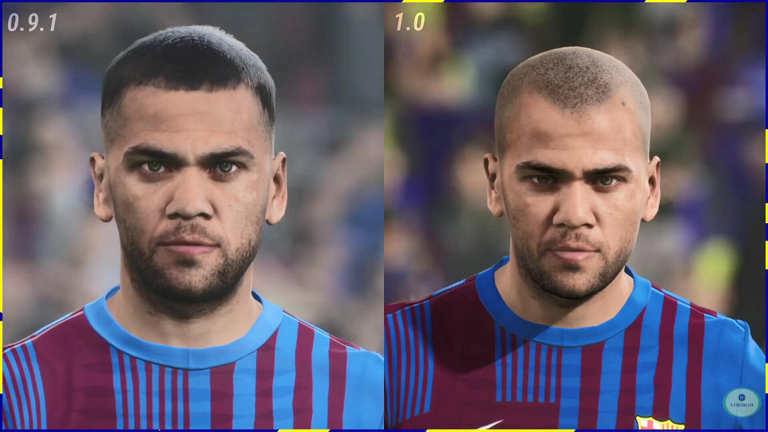 《實況2022》1.0更新後球員面部表情對比:提升明顯 《實況2022》1.0更新後球員面部表情對比:提升明顯