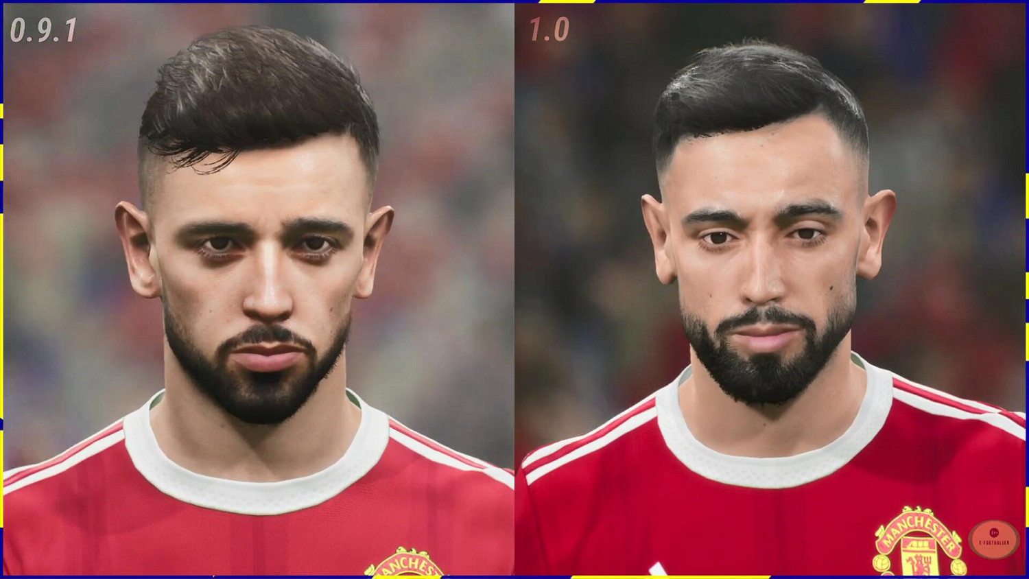 《實況2022》1.0更新後球員面部表情對比:提升明顯 《實況2022》1.0更新後球員面部表情對比:提升明顯