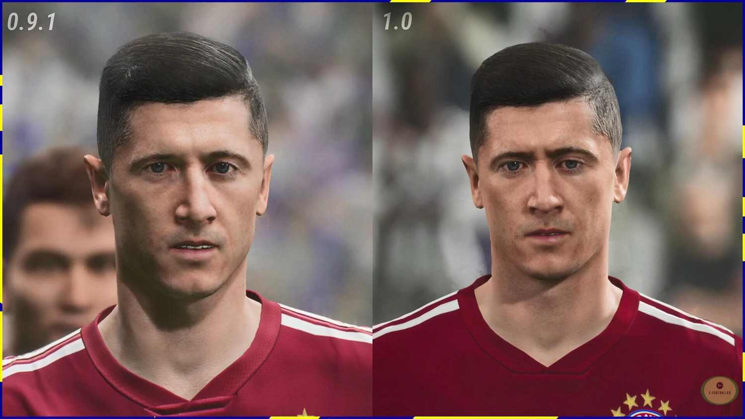 《實況2022》1.0更新後球員面部表情對比:提升明顯 《實況2022》1.0更新後球員面部表情對比:提升明顯