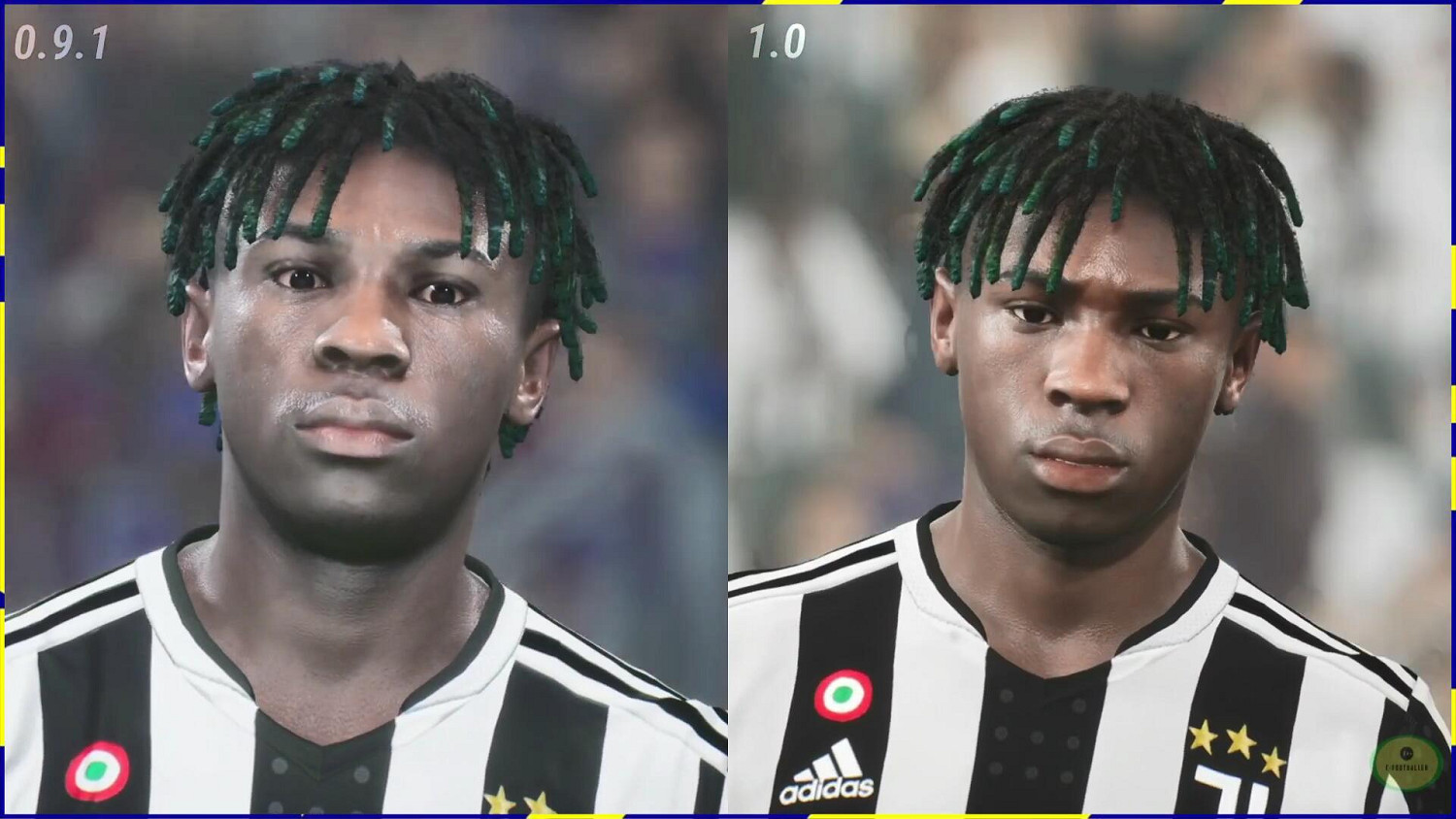 《實況2022》1.0更新後球員面部表情對比:提升明顯 《實況2022》1.0更新後球員面部表情對比:提升明顯