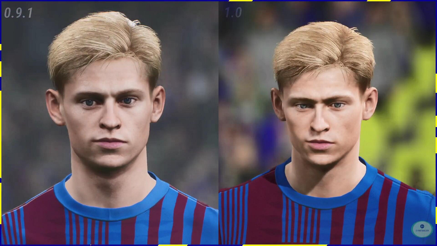 《實況2022》1.0更新後球員面部表情對比:提升明顯 《實況2022》1.0更新後球員面部表情對比:提升明顯