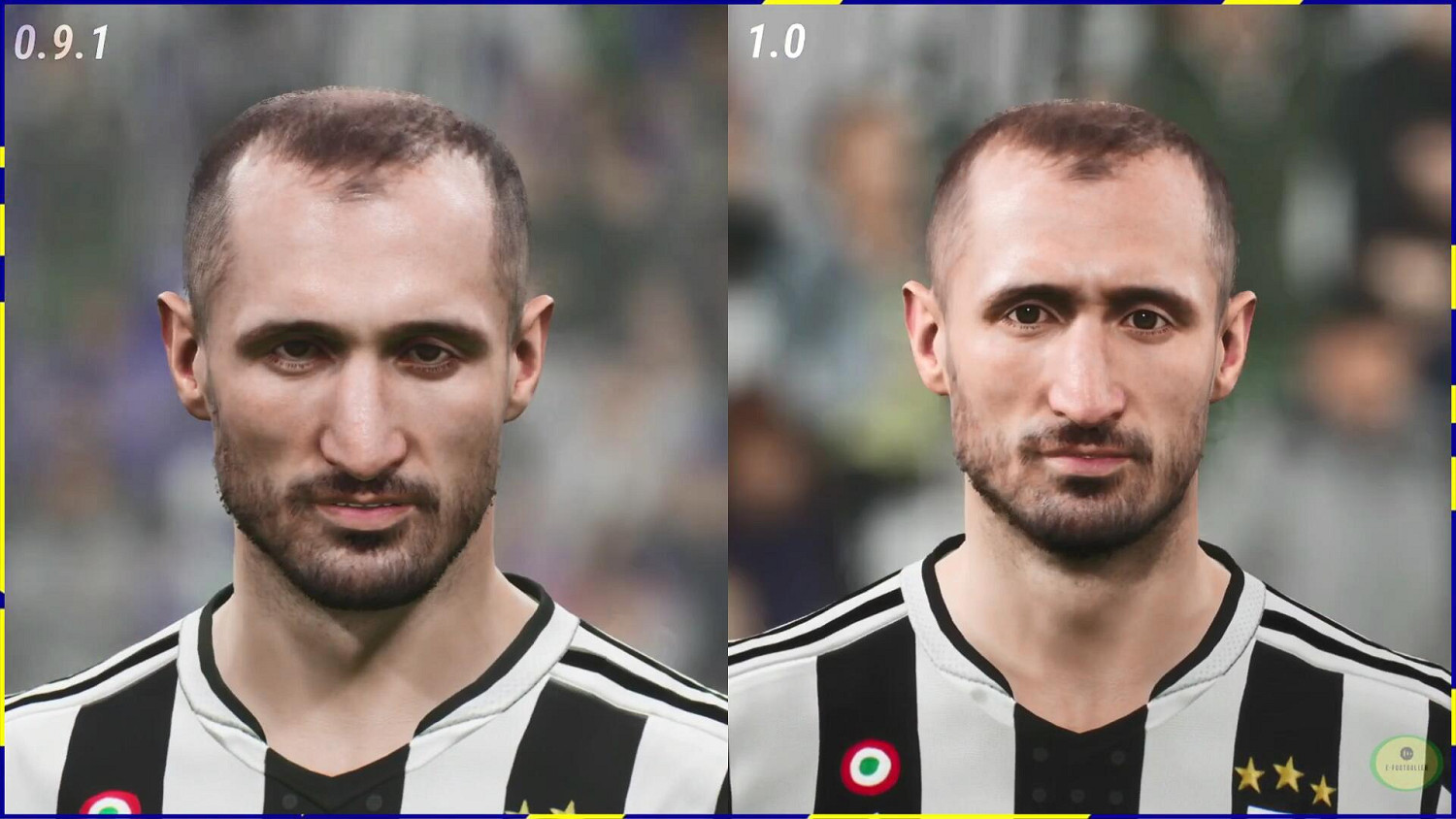 《實況2022》1.0更新後球員面部表情對比:提升明顯 《實況2022》1.0更新後球員面部表情對比:提升明顯