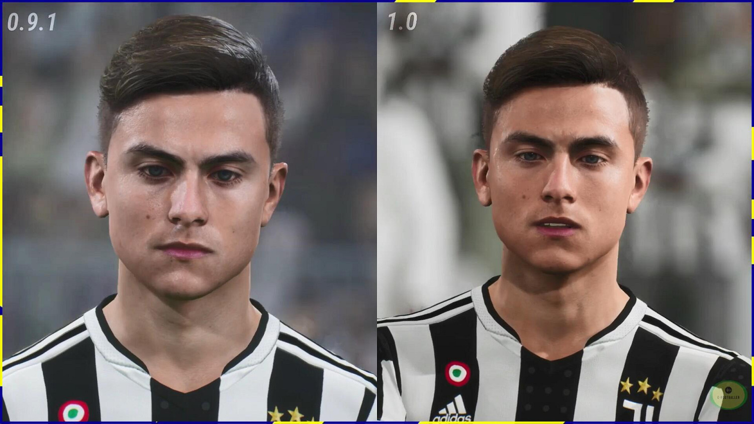 《實況2022》1.0更新後球員面部表情對比:提升明顯 《實況2022》1.0更新後球員面部表情對比:提升明顯