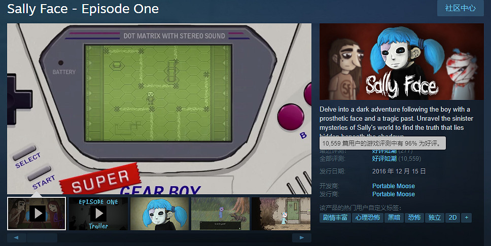 上萬評測96%好評恐怖遊戲《薩利之面》主機端預告公開