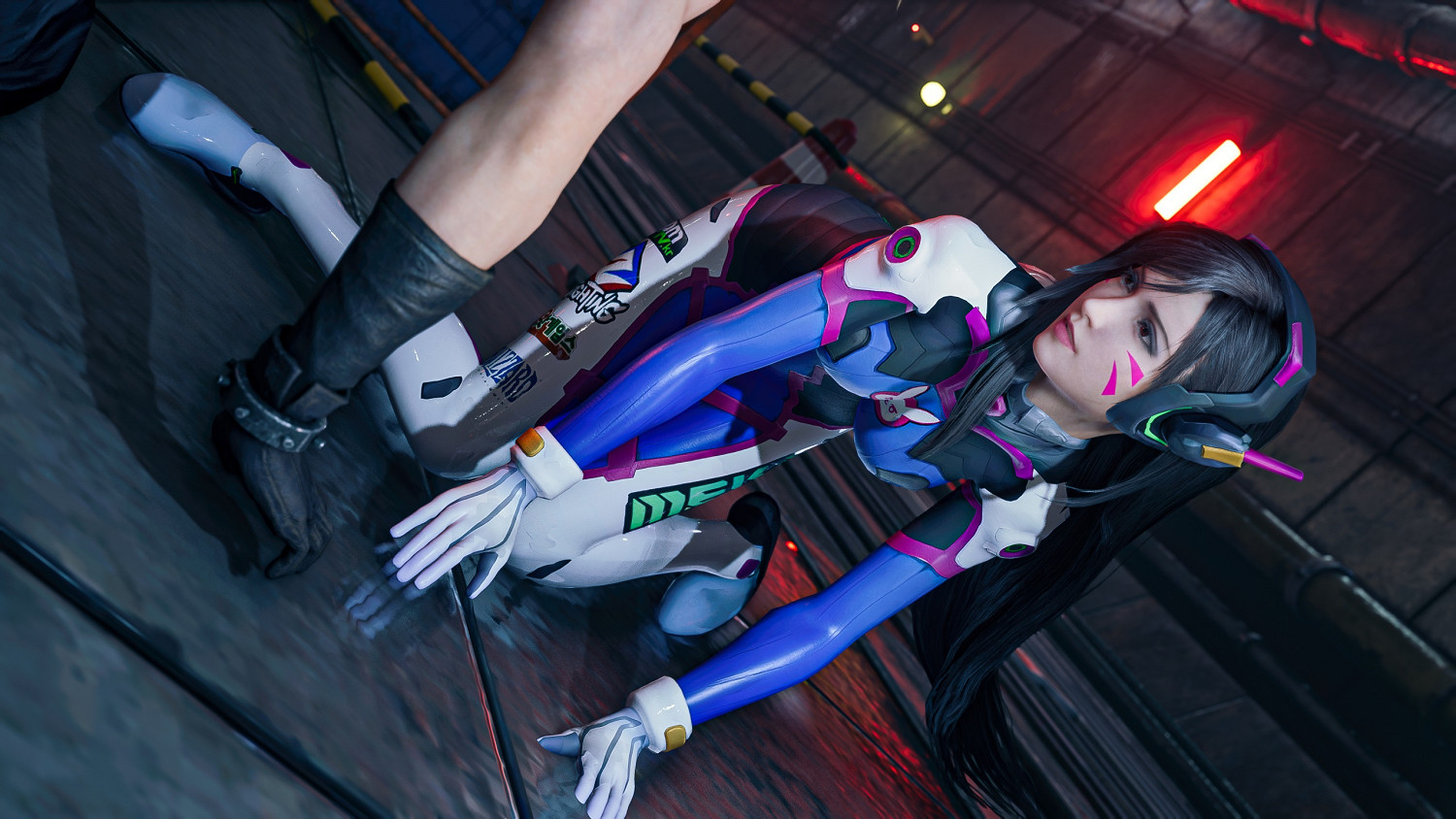 蒂法愛你哦!《FF7re》MOD 蒂法Cos《鬥陣特攻》D.Va