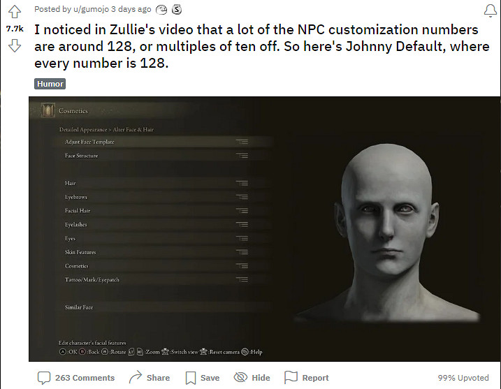 《艾爾登法環》默認NPC臉長啥樣 灰色溫和而又無特徵 《艾爾登法環》默認NPC臉長啥樣 灰色溫和而又無特徵