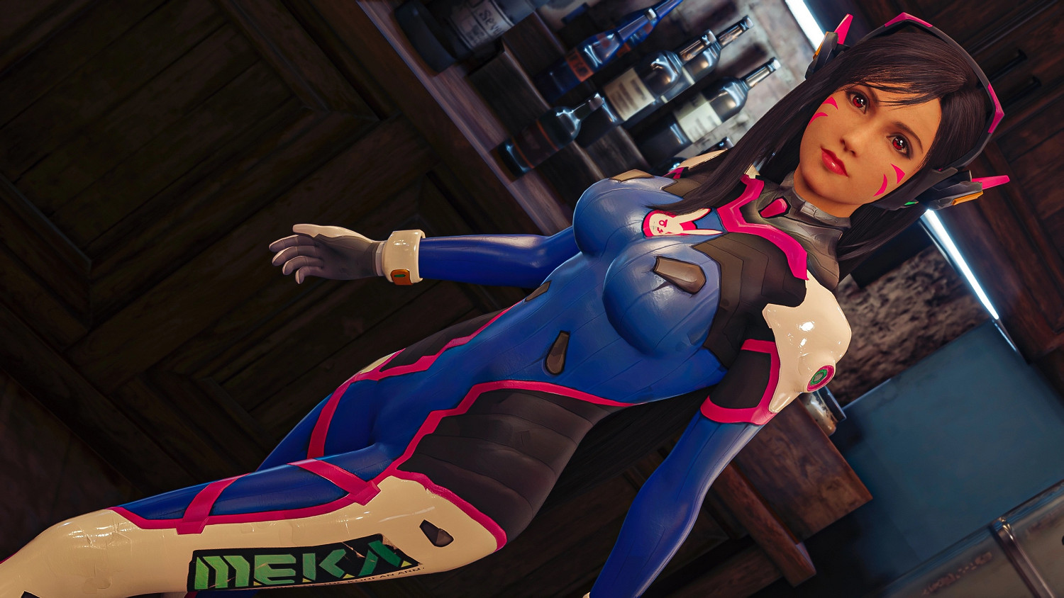 蒂法愛你哦!《FF7re》MOD 蒂法Cos《鬥陣特攻》D.Va