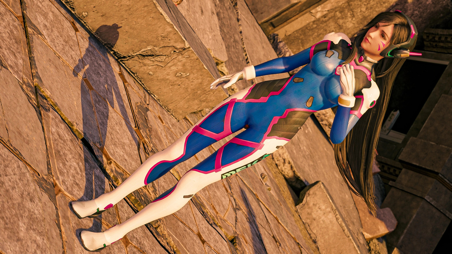 蒂法愛你哦!《FF7re》MOD 蒂法Cos《鬥陣特攻》D.Va