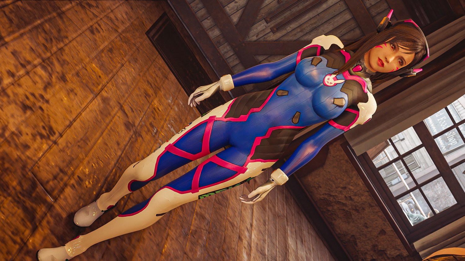 蒂法愛你哦!《FF7re》MOD 蒂法Cos《鬥陣特攻》D.Va