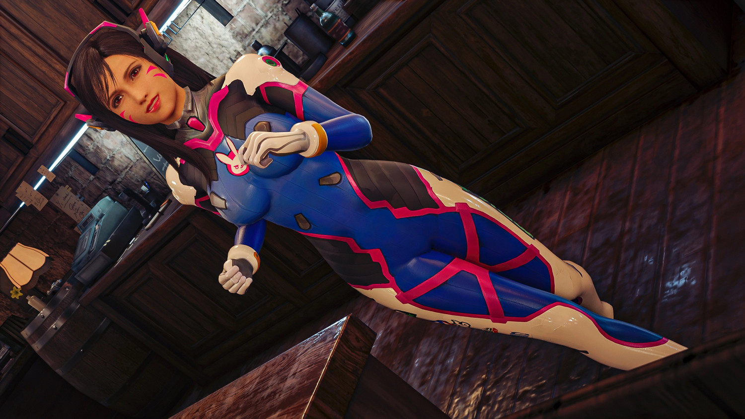 蒂法愛你哦!《FF7re》MOD 蒂法Cos《鬥陣特攻》D.Va