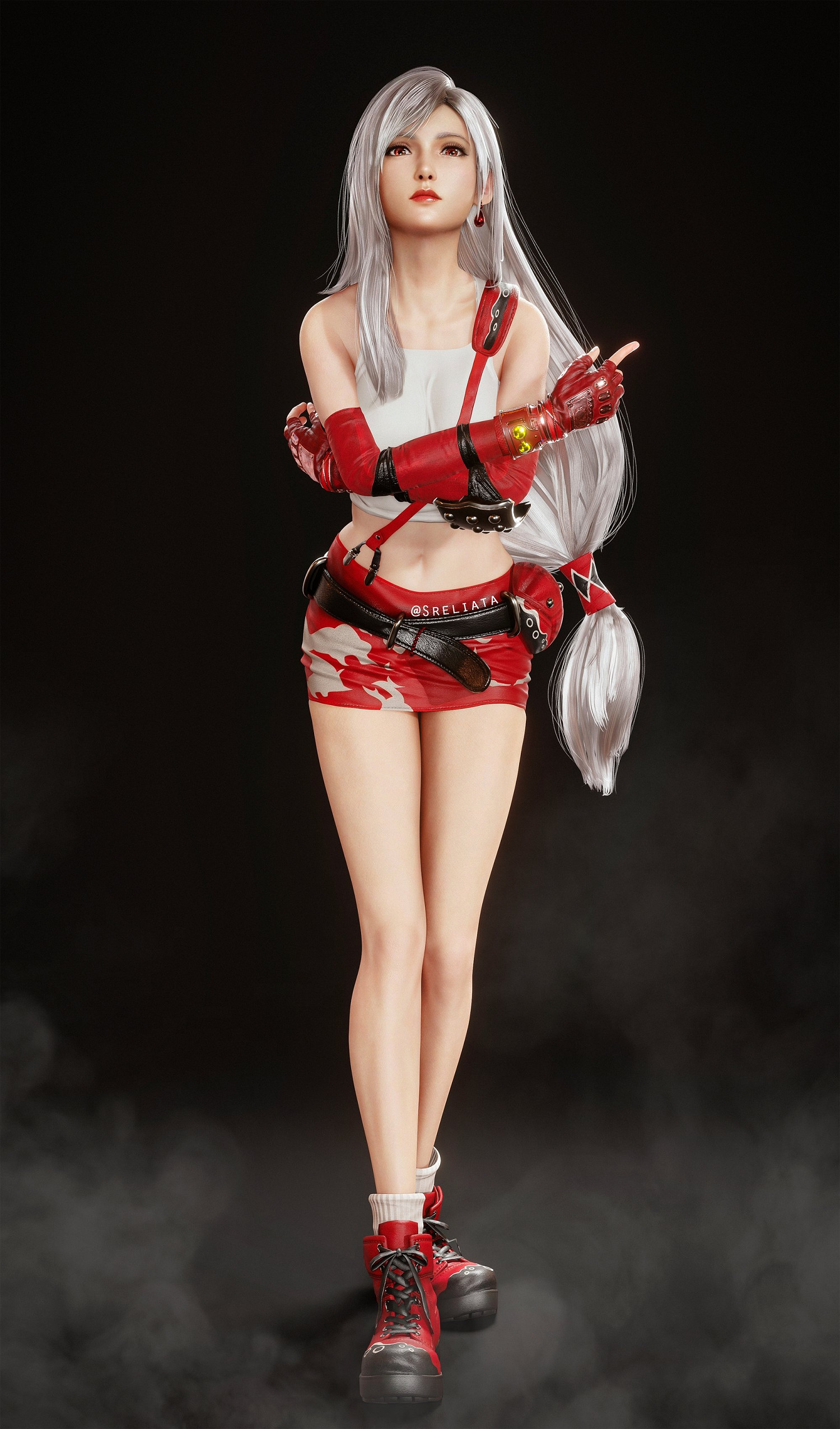 《最終幻想7重製版》天野喜孝版蒂法！白髮別具風味