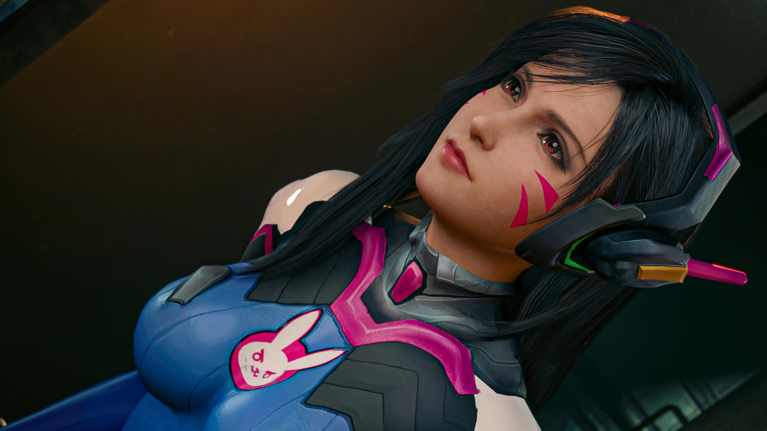 蒂法愛你哦!《FF7re》MOD 蒂法Cos《鬥陣特攻》D.Va