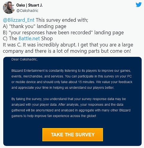 暴雪發布關於NFT的問卷!結束之後突然跳轉到商店頁面 暴雪發布關於NFT的問卷!結束之後突然跳轉到商店頁面