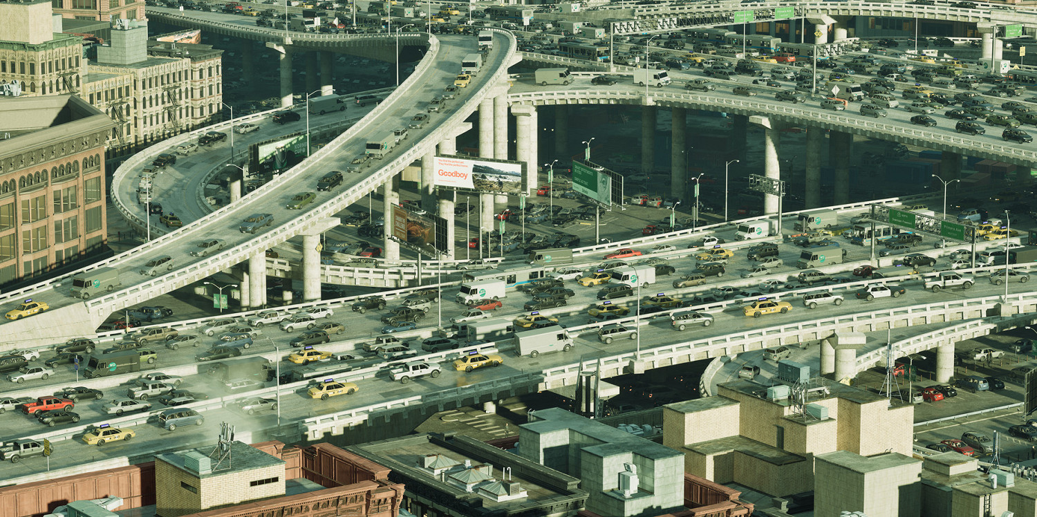 《駭客任務：覺醒》PC版展示：交通高峰期藝術攝影