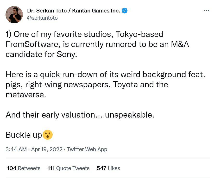 下一個收購誰？網傳索尼可能想鯨吞科拿米/SE/FS社！