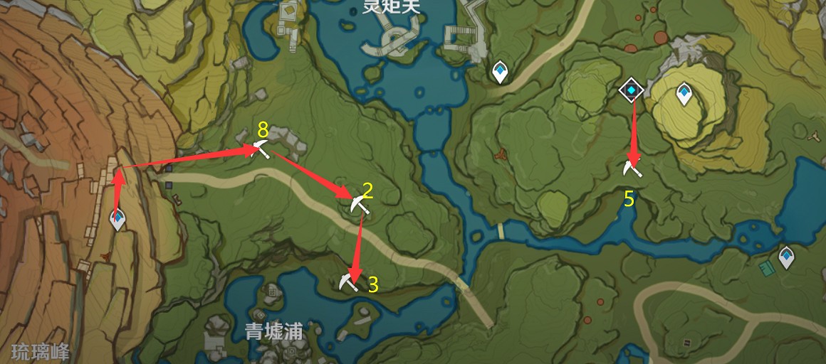 《原神》白鐵礦位置在哪?白鐵礦採集路線分享 《原神》白鐵礦位置在哪?白鐵礦採集路線分享