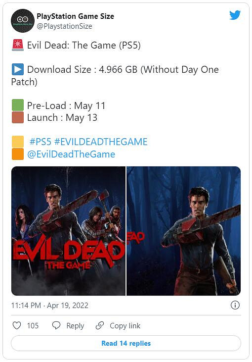 大尺度恐怖生存遊戲《鬼玩人：遊戲》PS5版容量曝光