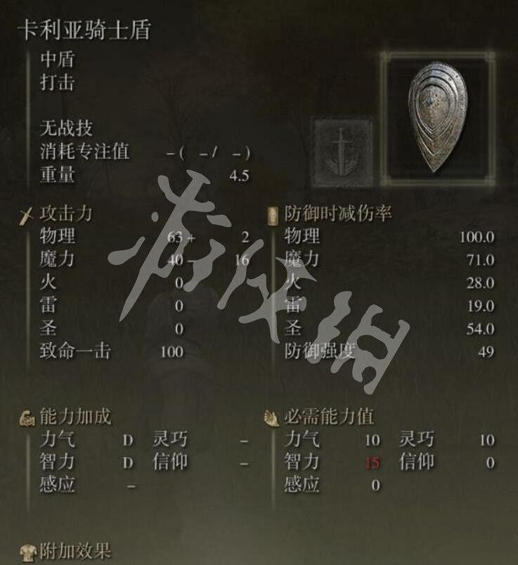 《艾爾登法環》卡利亞騎士盾和那個好 黃銅盾屬性及刷法介紹