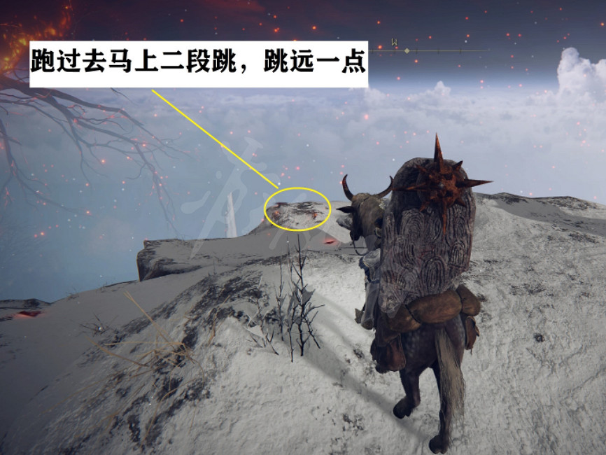 《艾爾登法環》怎麽從巨人山頂去化聖雪原？雪原邪道路線