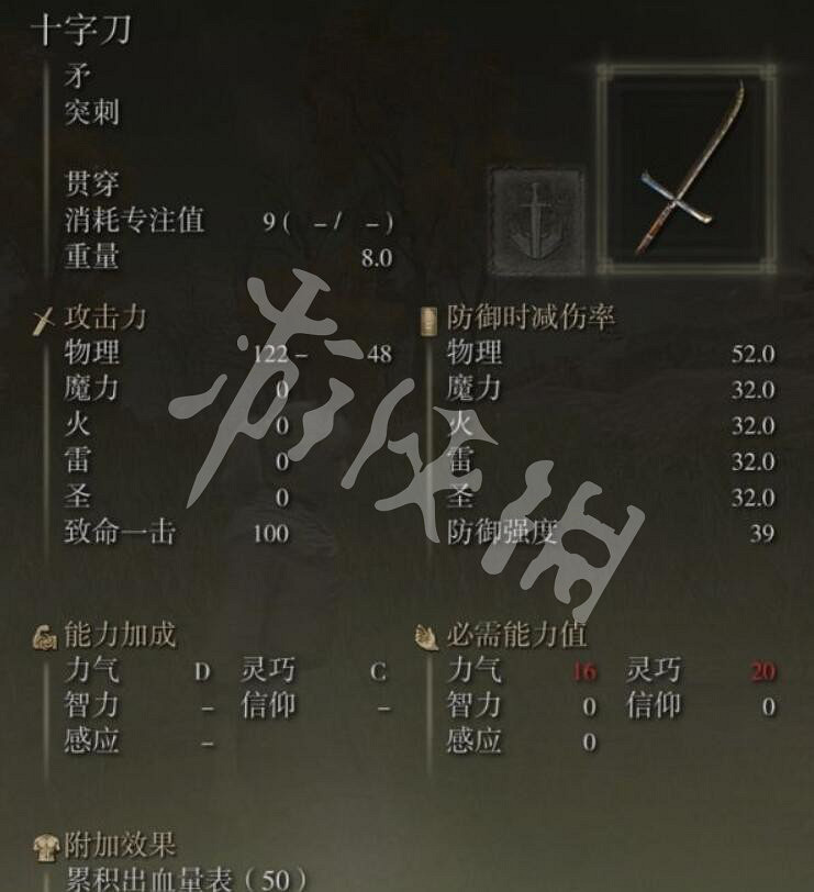 《艾爾登法環》十字刀在哪拿？十字刀屬性及獲取方法