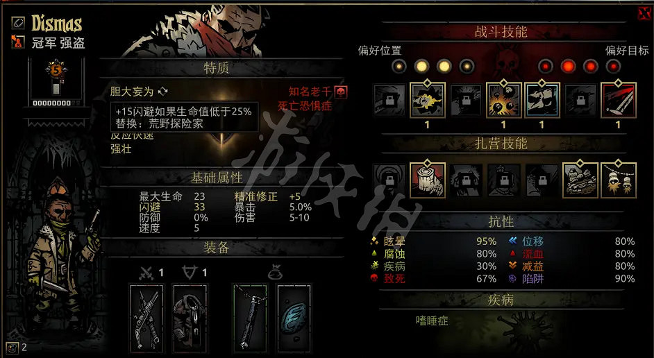 《暗黑地牢2》英雄特質是什麽？英雄特質屬性介紹