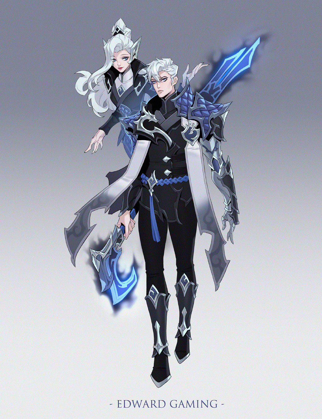 神兵天降!《英雄聯盟》EDG銀龍騎士團設計稿公開 神兵天降!《英雄聯盟》EDG銀龍騎士團設計稿公開