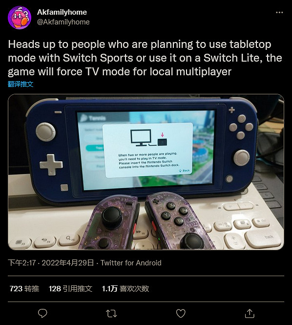 網友抱怨NS Lite不支援本地多人遊玩《Switch運動》