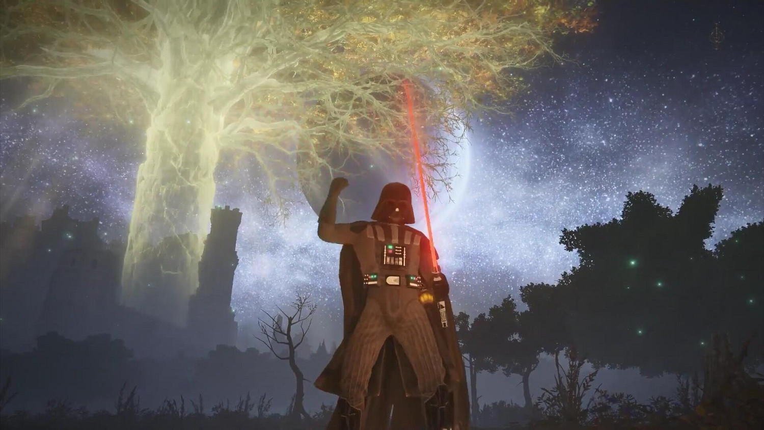 艾爾登法環x星際大戰mod展示 達斯維達手持光劍大殺四方! 艾爾登法環x星際大戰mod展示 達斯維達手持光劍大殺四方!