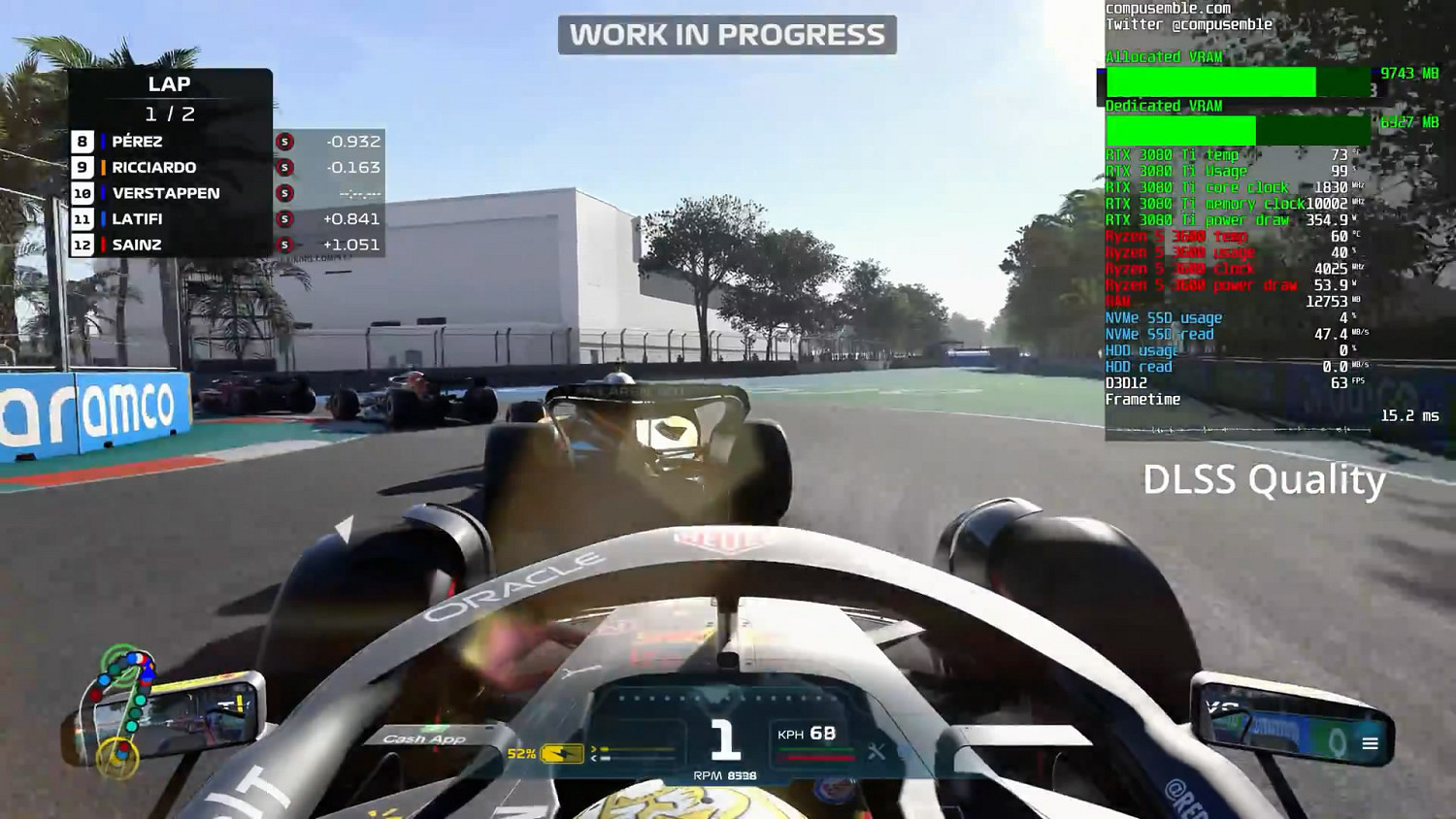 3080Ti《F1 2022》最強展示：最高畫質/光追全開/4K