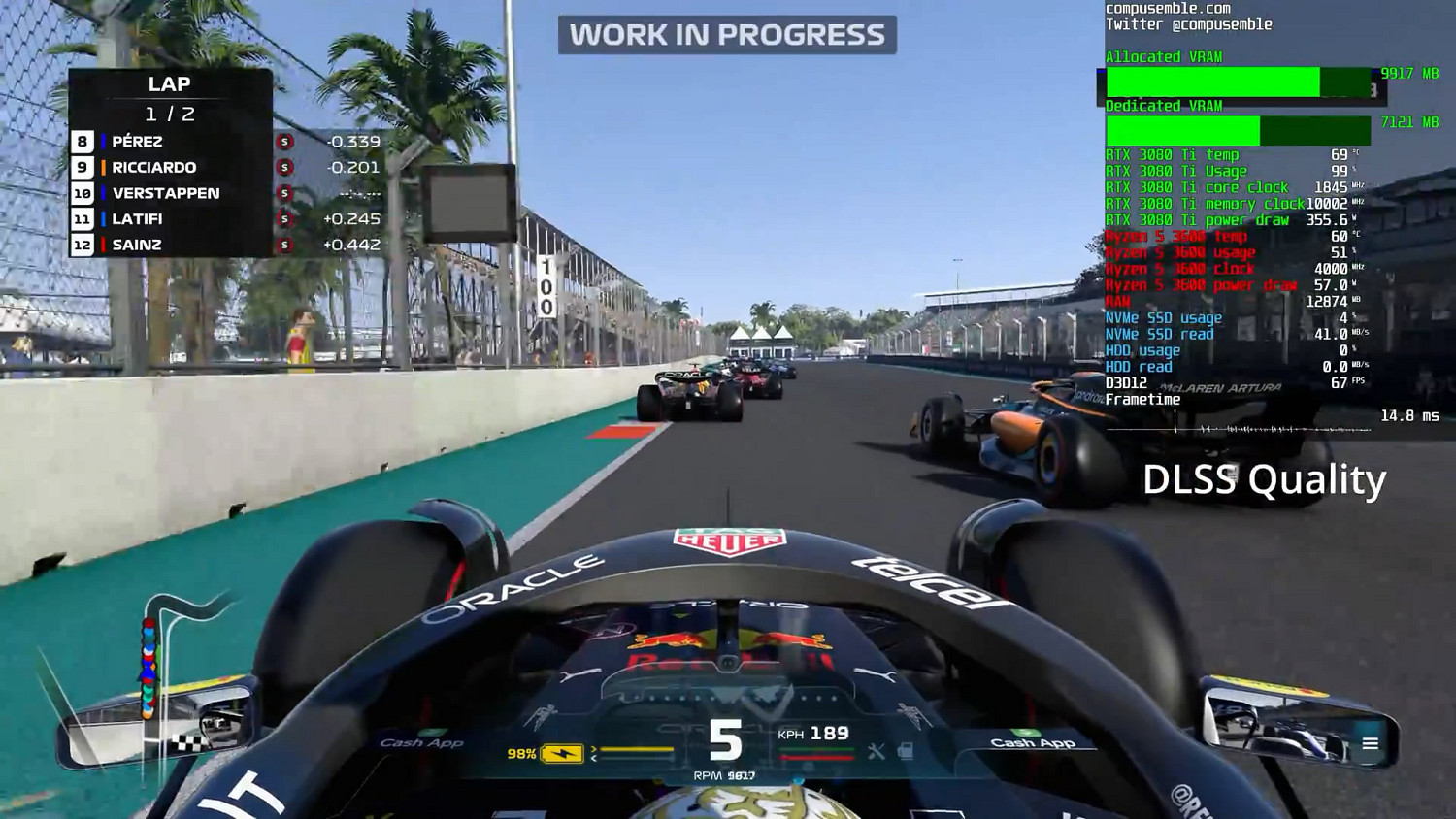 3080Ti《F1 2022》最強展示：最高畫質/光追全開/4K