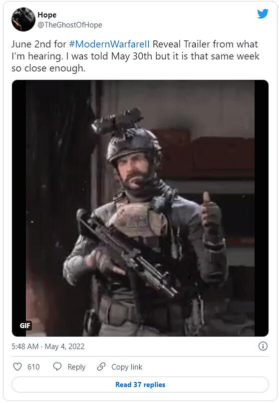 《決勝時刻：現代戰爭2》大爆料：6月2日將來有可能正式公布