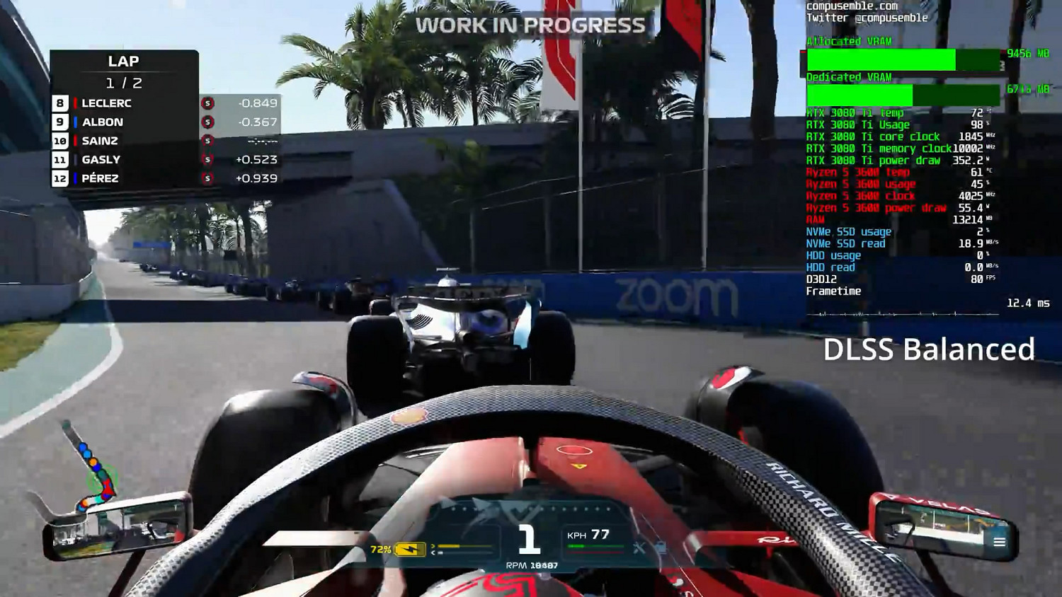 3080Ti《F1 2022》最強展示：最高畫質/光追全開/4K