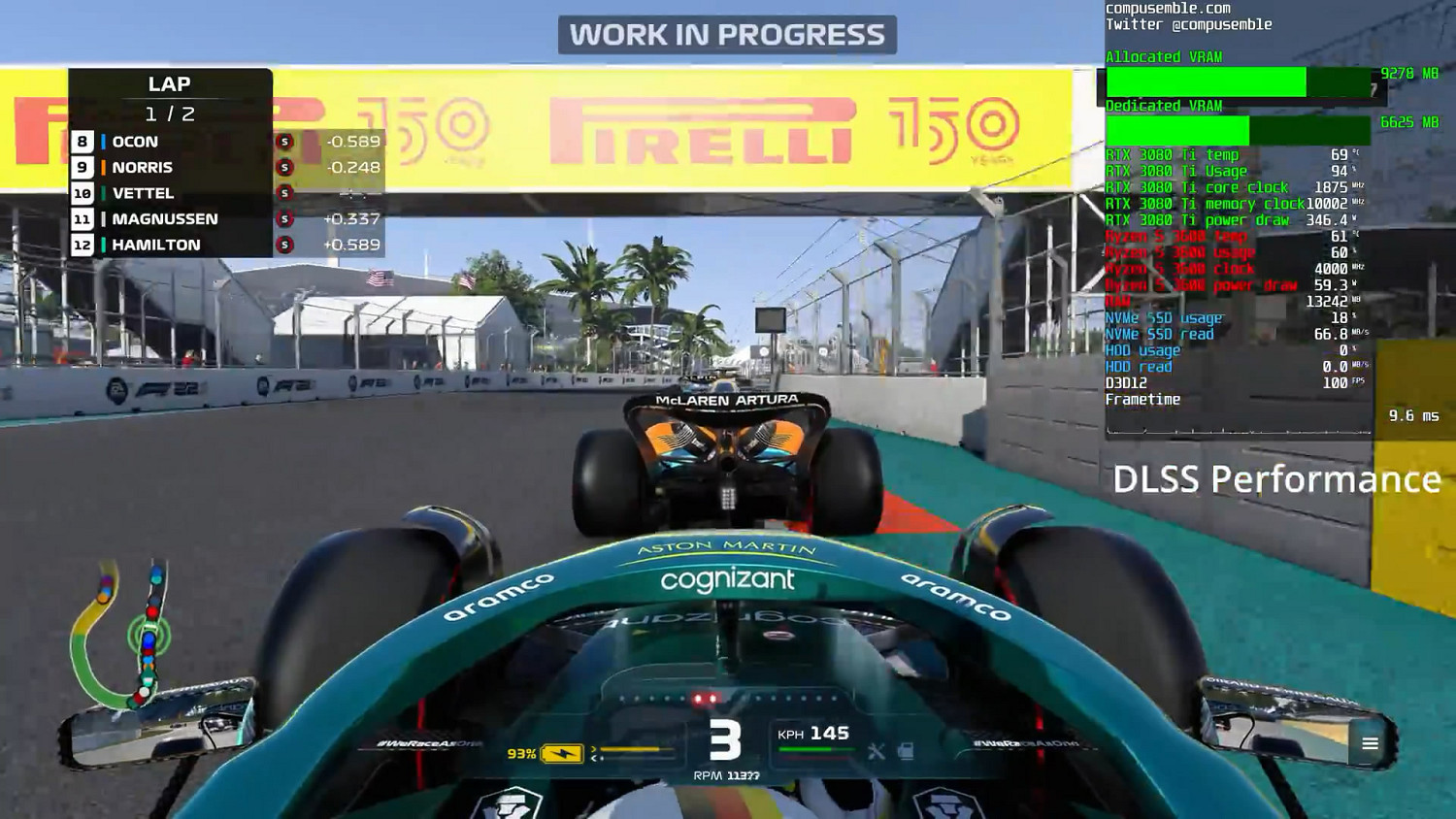 3080Ti《F1 2022》最強展示：最高畫質/光追全開/4K