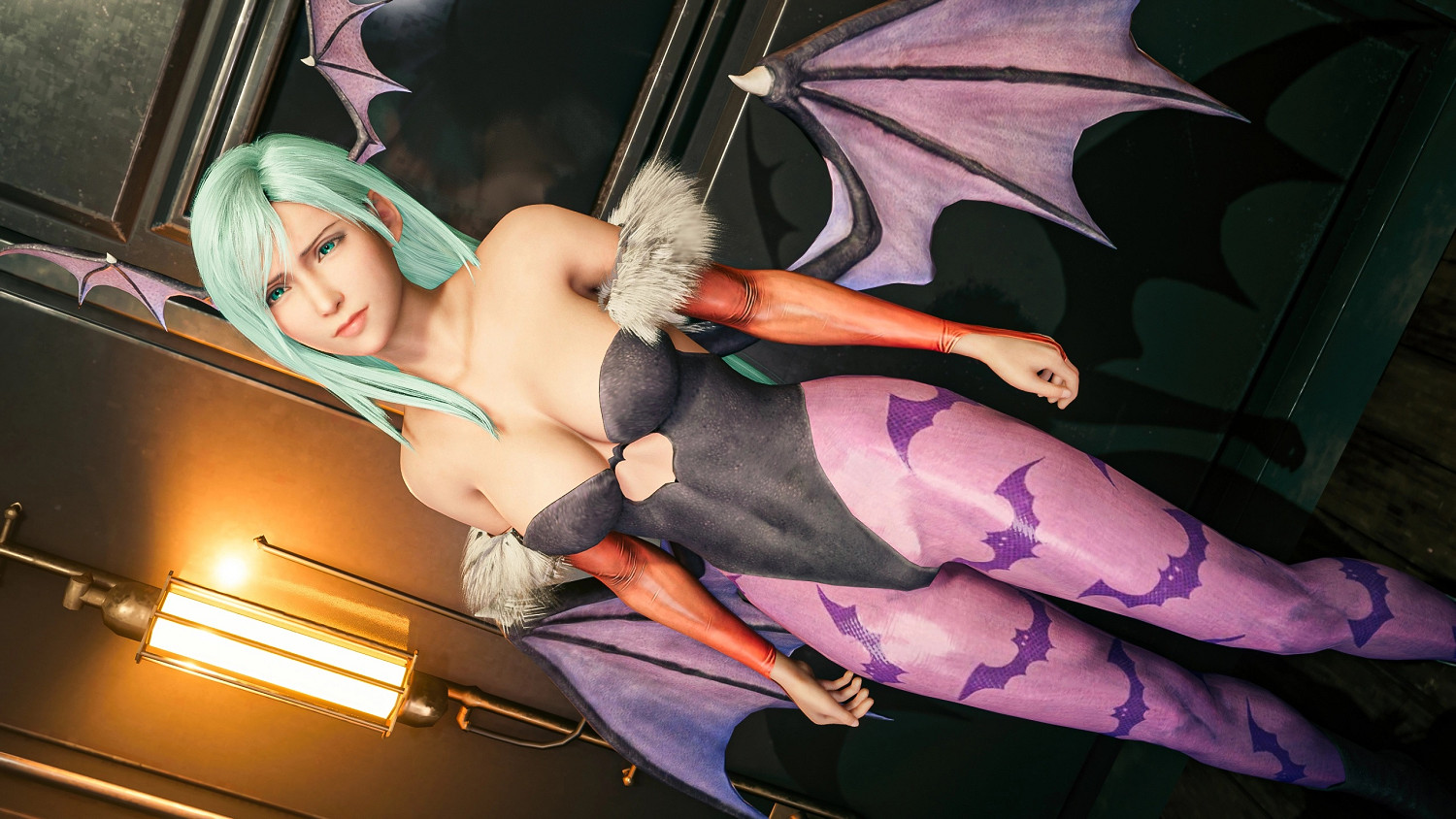 榨乾我吧！《FF7 Re》MOD 蒂法cos “魅魔 莫莉卡”