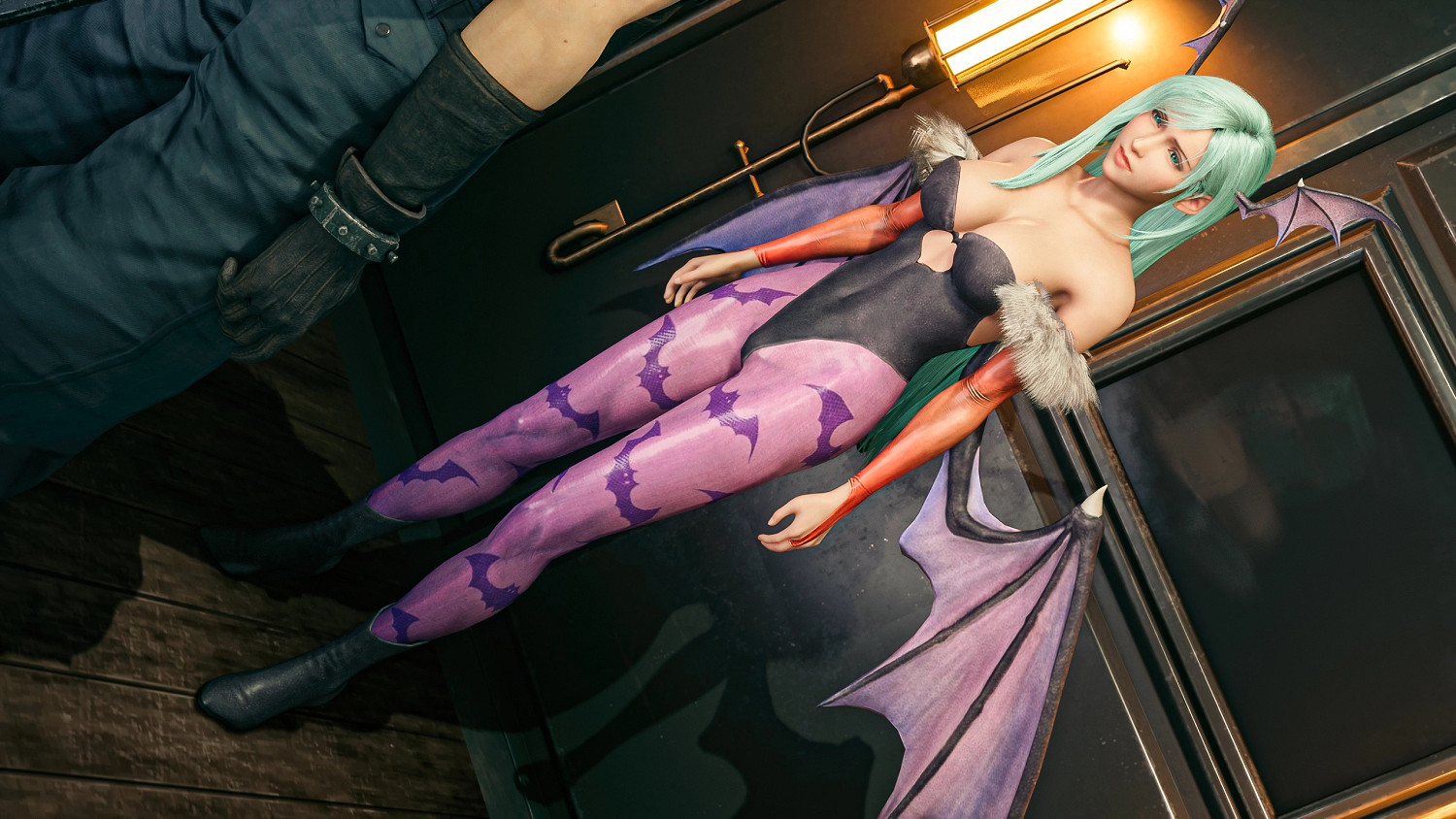 榨乾我吧！《FF7 Re》MOD 蒂法cos “魅魔 莫莉卡”