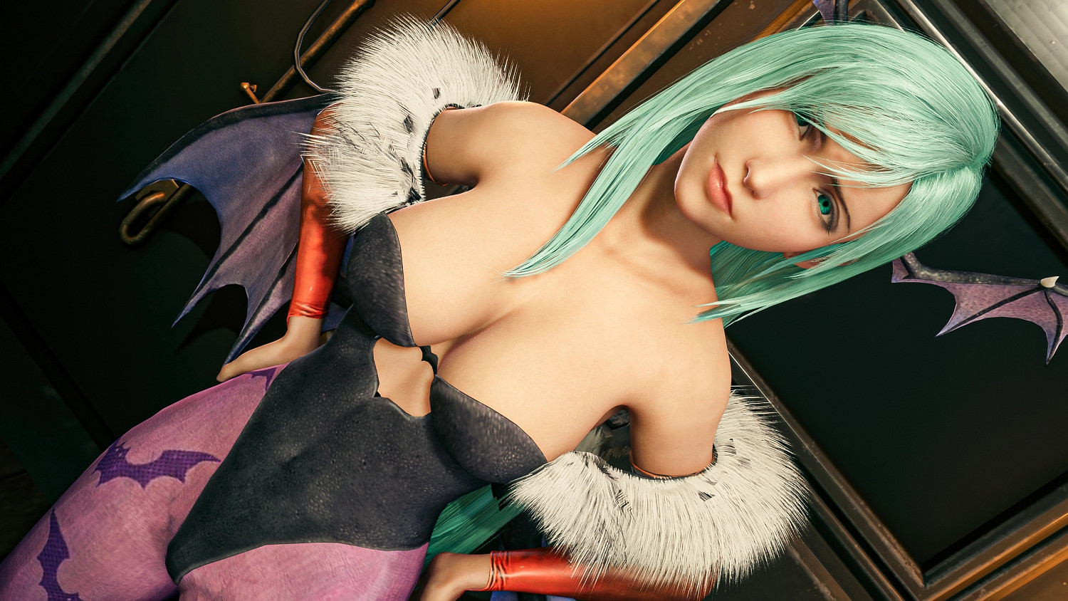 榨乾我吧！《FF7 Re》MOD 蒂法cos “魅魔 莫莉卡”