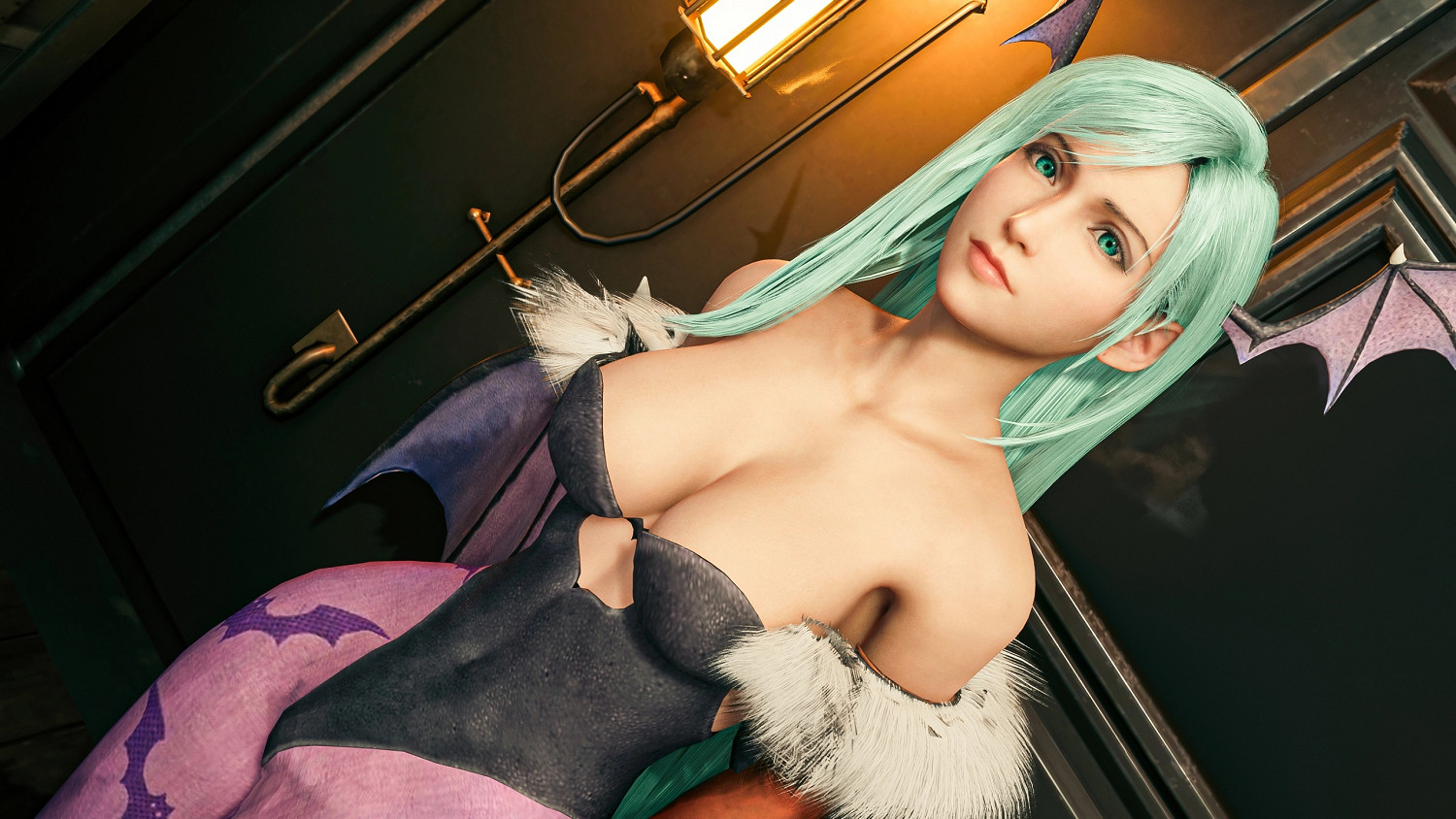 榨乾我吧！《FF7 Re》MOD 蒂法cos “魅魔 莫莉卡”