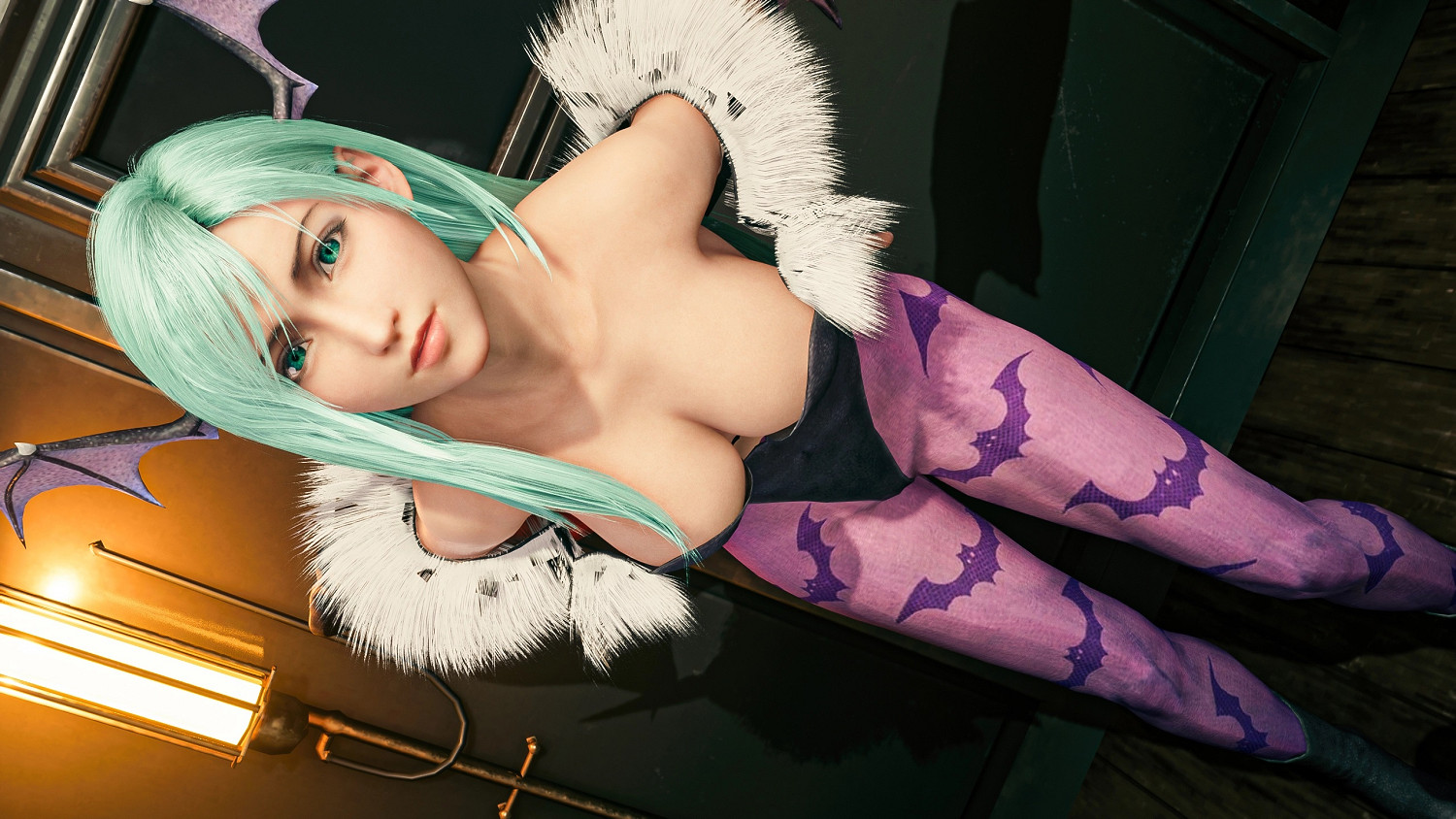 榨乾我吧！《FF7 Re》MOD 蒂法cos “魅魔 莫莉卡”