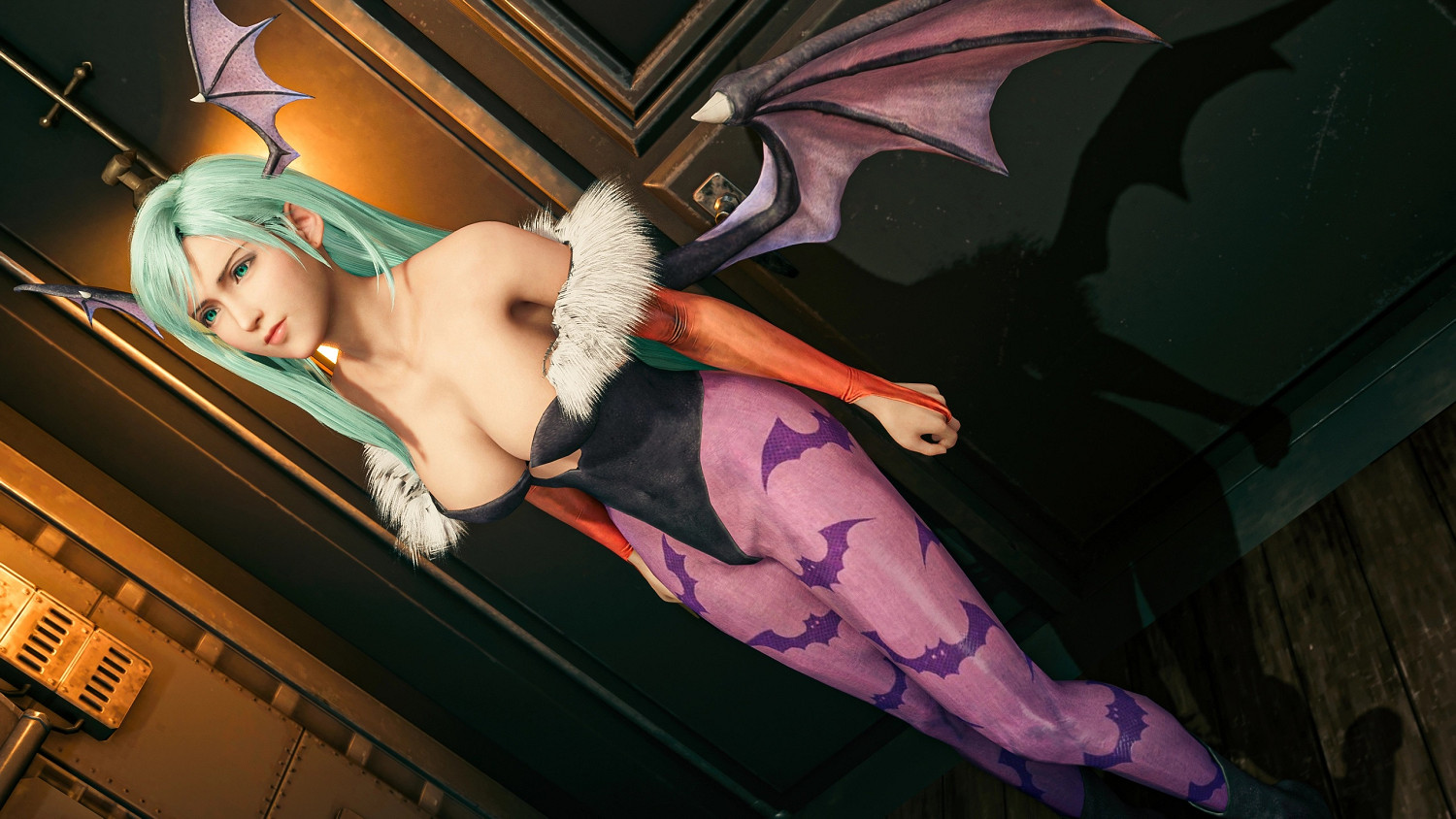 榨乾我吧！《FF7 Re》MOD 蒂法cos “魅魔 莫莉卡”