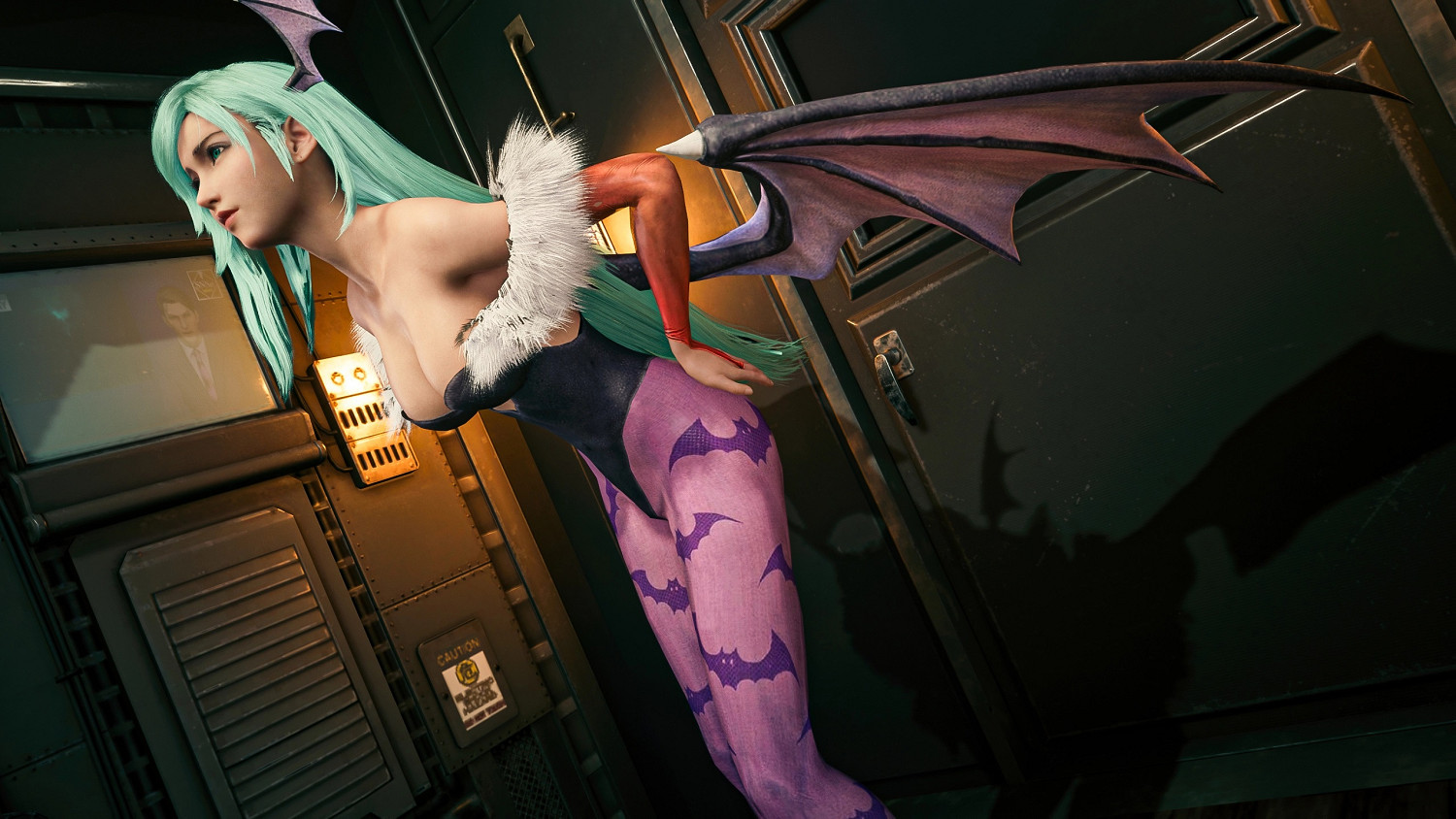 榨乾我吧！《FF7 Re》MOD 蒂法cos “魅魔 莫莉卡”