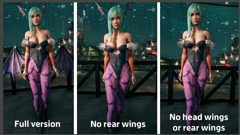 榨乾我吧！《FF7 Re》MOD 蒂法cos “魅魔 莫莉卡”