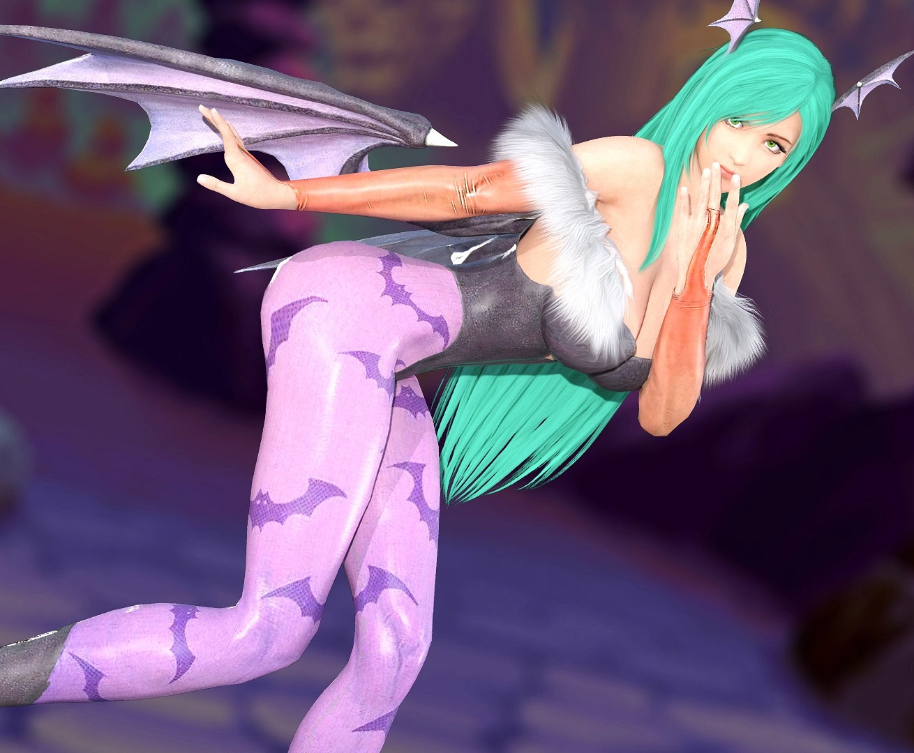 榨乾我吧！《FF7 Re》MOD 蒂法cos “魅魔 莫莉卡”