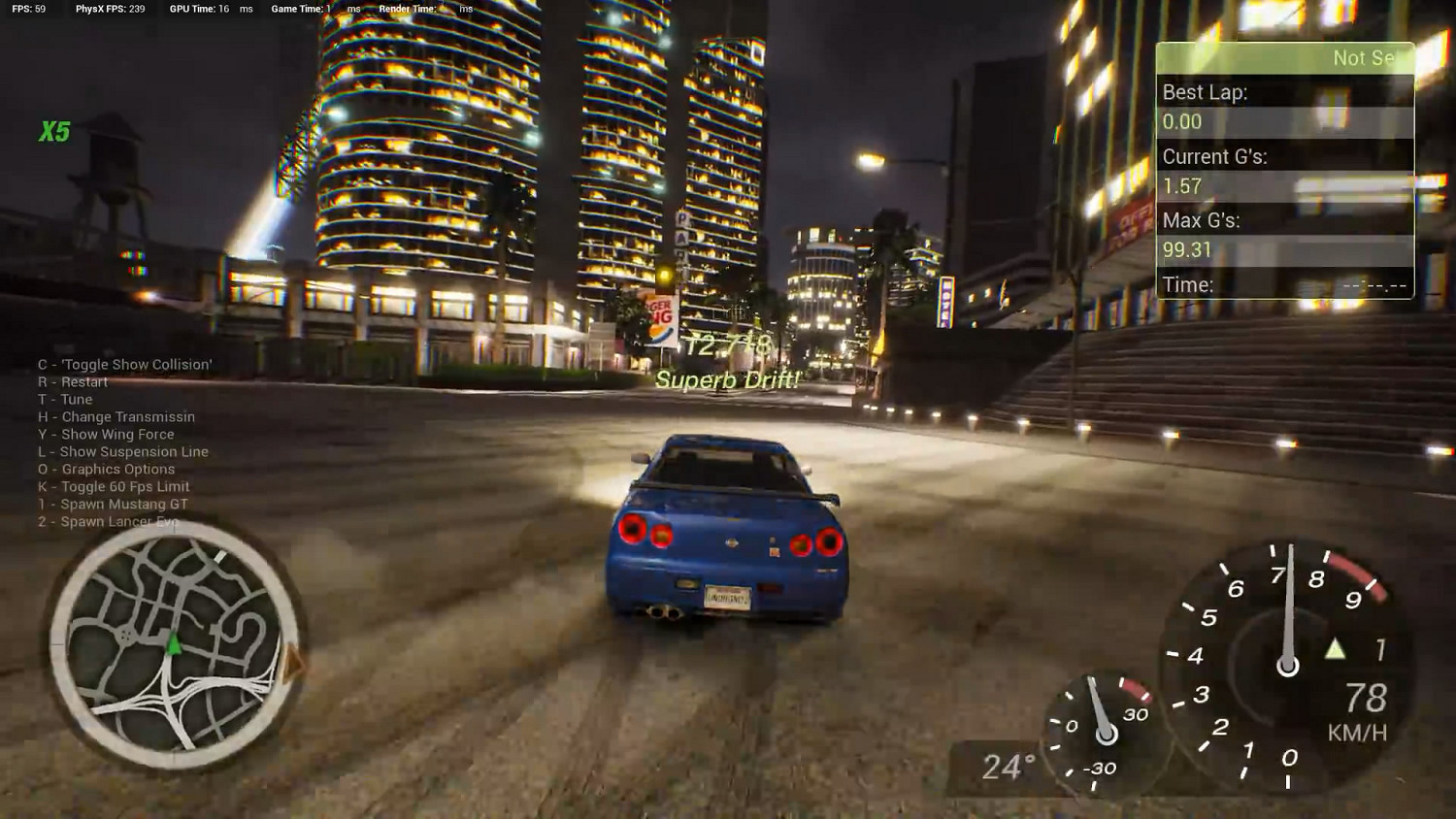 粉絲虛幻引擎４重製《極速快感8:地下狂飆2》華麗展示