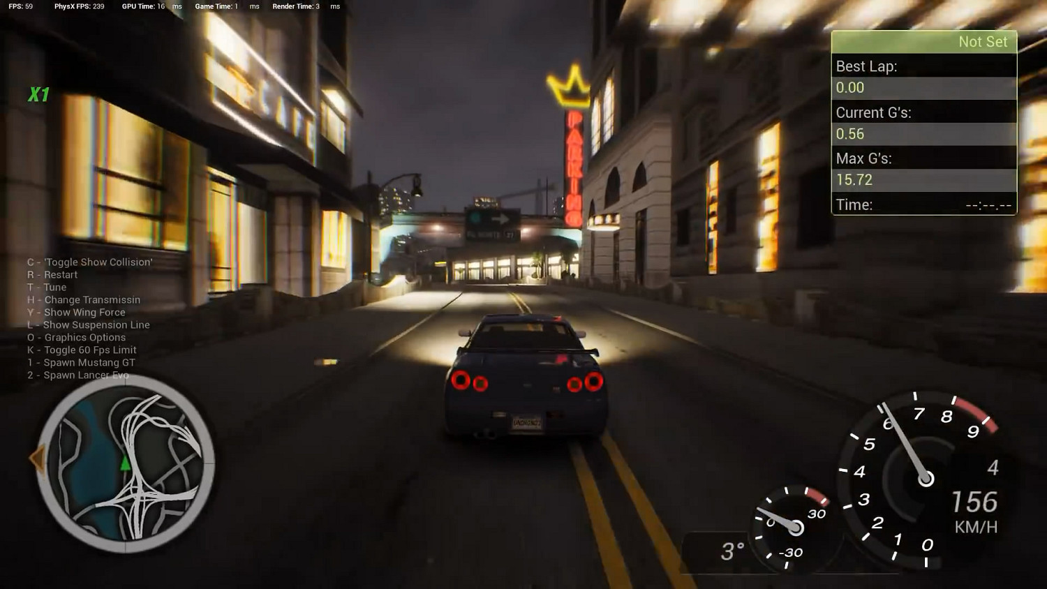 粉絲虛幻引擎４重製《極速快感8:地下狂飆2》華麗展示