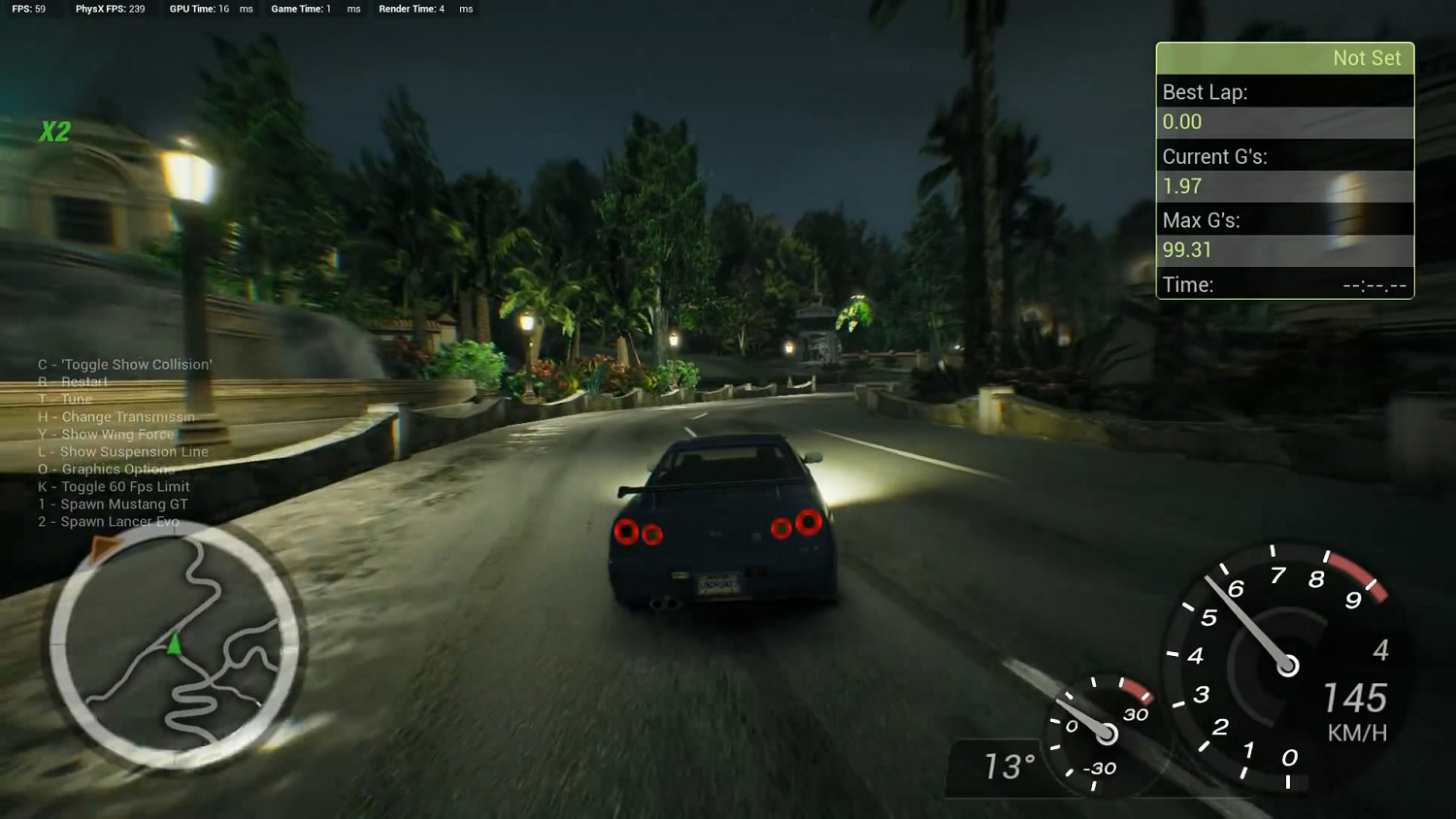 粉絲虛幻引擎４重製《極速快感8:地下狂飆2》華麗展示