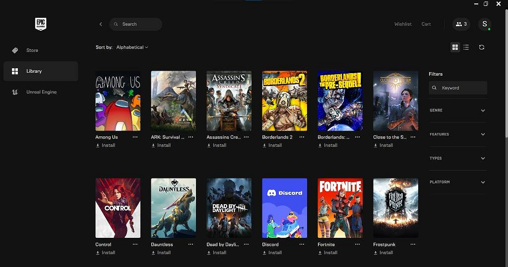 終於能分類我的免費遊戲了!Epic商城上線過濾器功能 終於能分類我的免費遊戲了!Epic商城上線過濾器功能