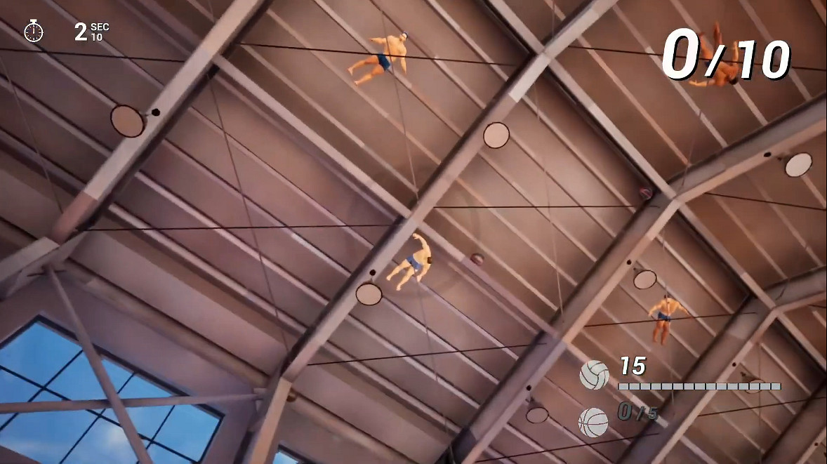 免費沙雕遊戲《救救卡在體育館天花板的肌肉男》公開