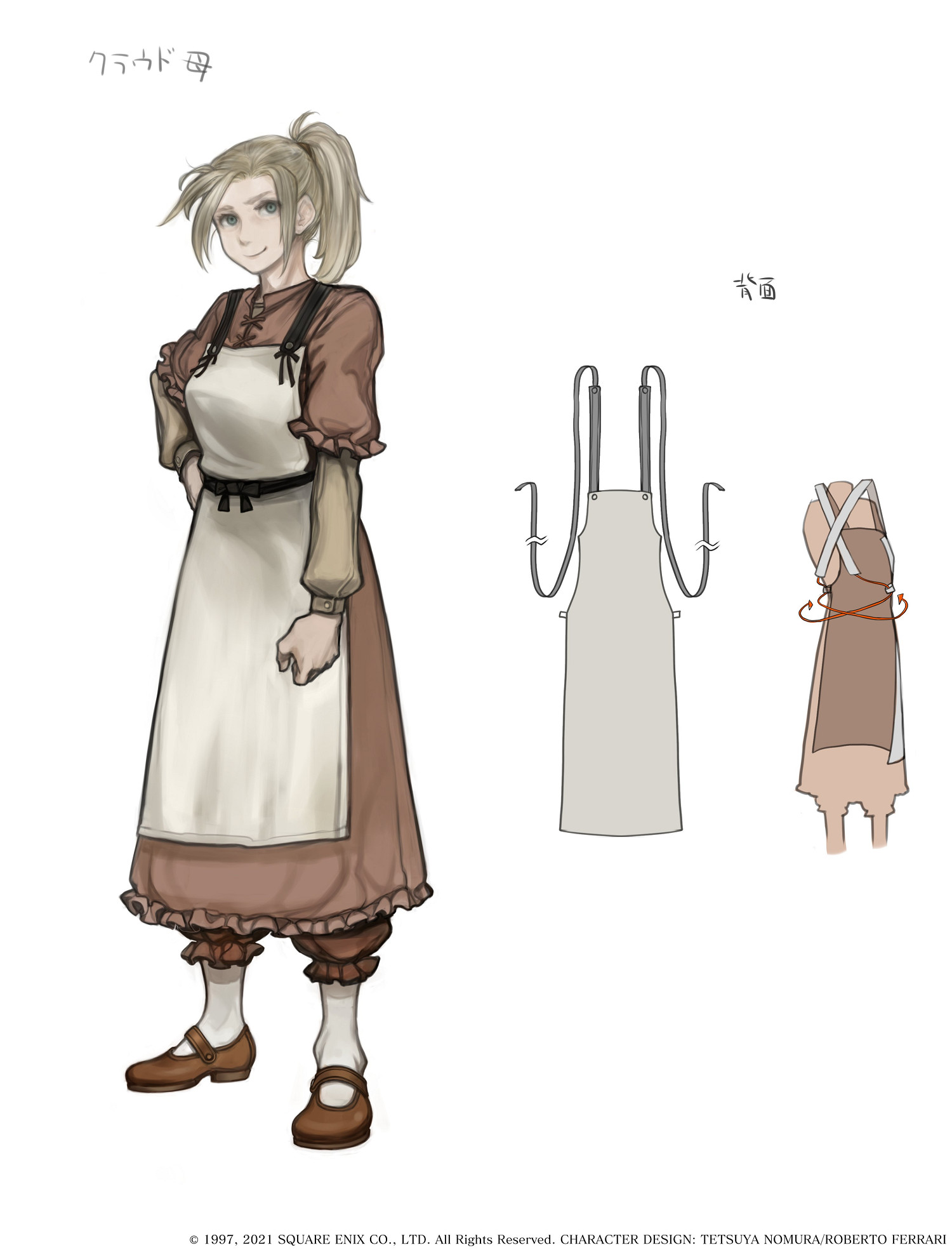 《FF7 Re》克勞德媽媽人物設定圖！野村哲也親手繪製